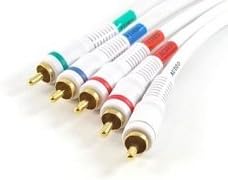 5 RCA Component Video with 2 RCA Audio Cable - (6 feet, White)