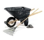 Rubbermaid FG565861 BLA - 6.5 cu. ft. Capacity Contractor Wheelbarrow, (1) Wheel, Unassembled, Black