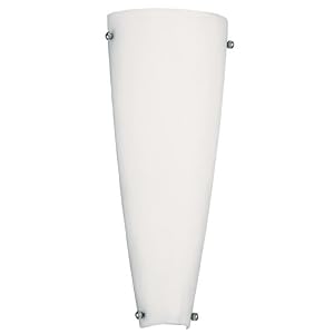 American Fluorescent LCS213WEC Lancet Wall Sconce, White Glass, 13-Watt by 