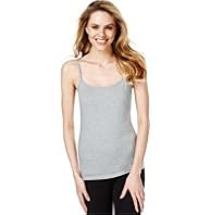 Fairtrade Cotton Rich Strappy Vest with Stay New™