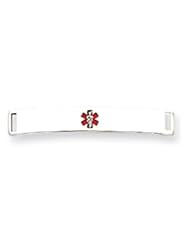 14k Gold White Gold Medical Jewelry ID Plate