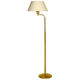 Arch Top Satin Brass Adjustable Floor Lamp