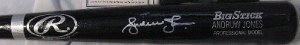 Andruw Jones Autographed/Hand Signed Black Engraved Big Stick Bat