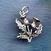 Scottish Thistle Cluster Charm Sterling Celtic Jewelry