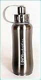 Pure Hydration Stainless Steel Insulated Water Bottle & Handle 25oz Silver