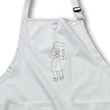 Pizza Chef Tossing Pizza Outline Art Drawing - Waist Apron With Pockets