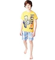 Pure Cotton Bart Simpson Short Pyjamas