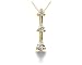 0.25CTW Classic Three Prong Three Stone Diamond Pendant in 14k Yellow Gold