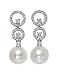 18K White Gold Pearl Earrings with 1.01ctw of Diamonds
