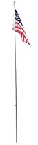 Outdoor Decor 16' Aluminum Telescoping Flag Pole Kit