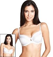 2 Pack Cotton Rich Lace Underwired B-DD Bras