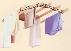 Childrens Toyshop  Outdoor Living : UTILITY SIX CEILING MOUNTED CLOTHES AIRER - Black 1.5m