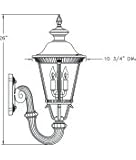 Hanover Lantern B532FSMVTC Stockholm Small 3 Light Outdoor Wall Light in Vintage Copper with Molded Acrylic Lens glass