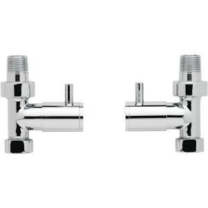Trueshopping Minimalist Towel Rail Radiator Valves - Straight Pair