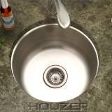 Houzer CF-1830-1 Club 17-1/2-Inch Round Undermount Stainless Steel Bar or Prep Sink