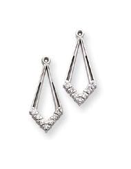 Ann Harrington Jewelry 14k White Gold .35 Ct Tw Diamond Earring Jackets
