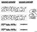 Surly Karate Monkey Frame Decal Set with Headbadge