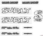 Surly Karate Monkey Frame Decal Set with Headbadge