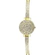 AK Anne Klein #10-8836GPCV Womens Gold Crystal Bangle Bracelet Watch