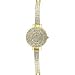 AK Anne Klein #10-8836GPCV Womens Gold Crystal Bangle Bracelet Watch