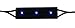 TrueLumen 453nm Blue 3-LED Linking Module, One Female and One Male Connector