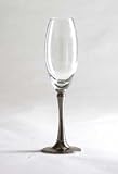 PEWTER STEM FLUTE CHAMPAGNE GLASS