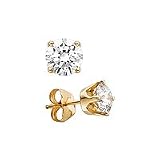 Certified 2 CT. TW. Diamond Solitaire Earrings