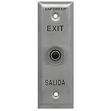 SECO-LARM Enforcer Slimline Request-to-Exit Plate with Black Pushbutton