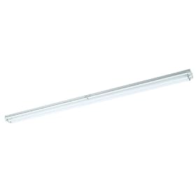 American Fluorescent S296HOCWE12 Commercial Grade High Output 2-96 Watt T12 Light Strip, White Enamel Steel Chassis