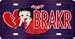 Betty Boop Heart Breaker License Plate (BRAKR)