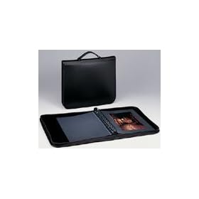 Prat Elite Presentation Case with Removable Multi-ring Binder, 14 x 11, with 10 Archival Sheet Protectors, Cover Color: Black, #303