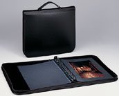 Prat Elite Presentation Case with Removable Multi-ring Binder, 17 x 14, with 10 Archival Sheet Protectors, Cover Color: Black, #303