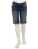 Skinny Double Roll Cuff Denim Bermuda