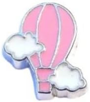 Diva Dangles HOT AIR BALLOON PINK Floating Charm for Floating Lockets