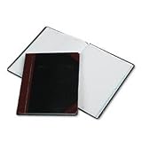 Boorum & Pease L21-150-R Laboratory Notebook, Black/red Cover, Record Rule, 10-3/8x8-1/8, 150 Pages