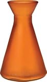 Mango Orange Frosted Glass Vase (cone design)