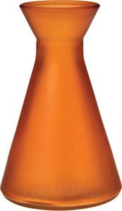 Mango Orange Frosted Glass Vase (cone design)