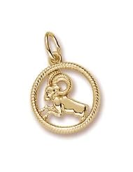 Rembrandt Charms, Aries Charm, 10K Yellow Gold