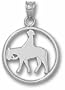 Pierced "Rider on Horse" Circle Pendant - Sterling Silver Jewelry