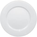 White Wide Rimmed Plates Crockery Dinner Set 28cm 11 box 12