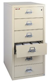 FireKing 6 Drawer Card-Check-Note Cabinet 6-2552-C