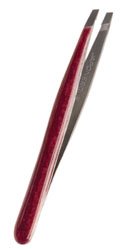 Japonesque Artisan Tweezer, Slant, Red Pearlized