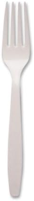 Wholesale CASE of 5 - Dixie Foods Heavyweight Styrene Utensils-Heavyweight Forks, 7-1/10" L, 1000/CT, White