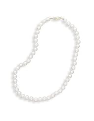 20" 6.5-7mm Grade A Cultured Akoya Pearl Necklace individually knotted with a 14K Yellow Gold Clasp