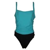 Women's Miraclesuit Bathing Suit Torquoise (Glacier) & Black Size 16