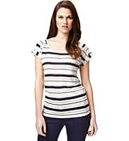 Autograph Pure Linen Striped T-Shirt