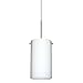 Besa Lighting 1BT-440407-MED-SN 1X50W B10 Med Stilo 7 Pendant with Opal Matte Glass, Satin Nickel Finish