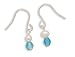 Blue Czech Glass/Cultured Freshwater Pearl Children's Earrings