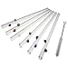 Glass Straw Set of 6 with Decorative Dots and with Free Cleaning Brush. 9.5mm diameter and 8 inch long