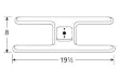 Stainless Steel H Burner for Broilmaster, El Patio, Arkla, Falcon, Hardwick, Olympia, Sterling/Shepherd, Kenmore and Charmglow Grills